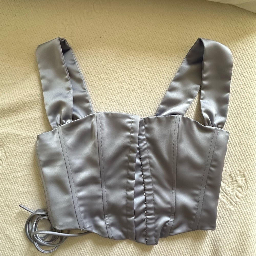 Danielle Guizio Satin Ribbon Corset